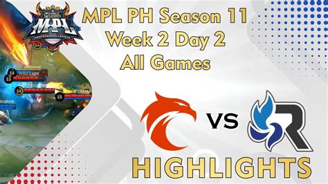 TNC Pro Team Vs RSG Slate PH MPL PH HIGHLIGHTS S11 Week 2 Day 2 YouTube