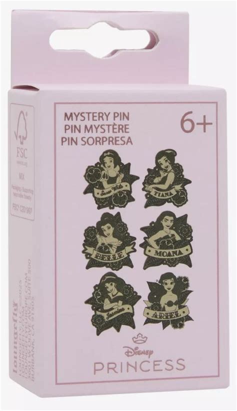 Hot Topic Princess Black White Tattoo Blind Box Unopened Box PIN 106677