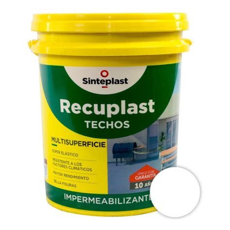 Recuplast Techos Impermeabilizante Sinteplast Blanco Lt Pintureria