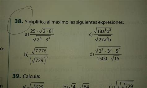 Simplifica Al Máximo Las Siguientes Expresiones Brainly Lat