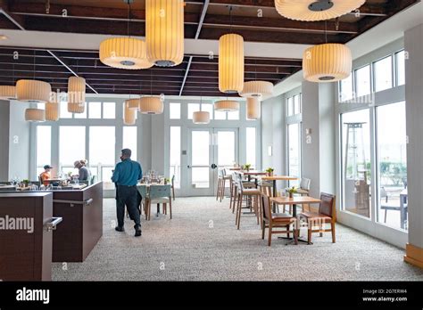 Interior of The C restaurant at Intercontinental Clement Monterey hotel in Monterey, California ...