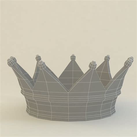 3d Model Crown Low Poly Style Vr Ar Low Poly Cgtrader