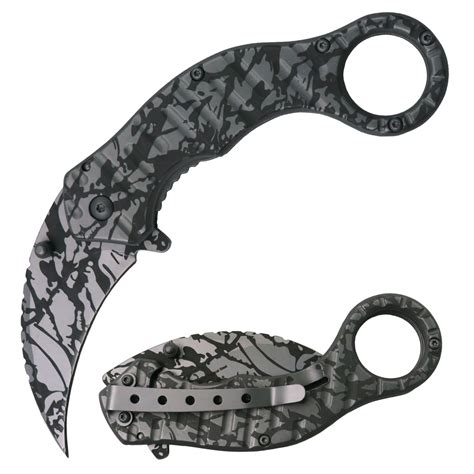 Tiger Usa Spring Action Folding Knife Camo Panther Wholesale