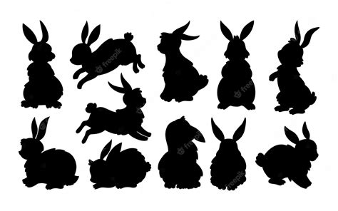 Standing Easter Bunny Silhouette