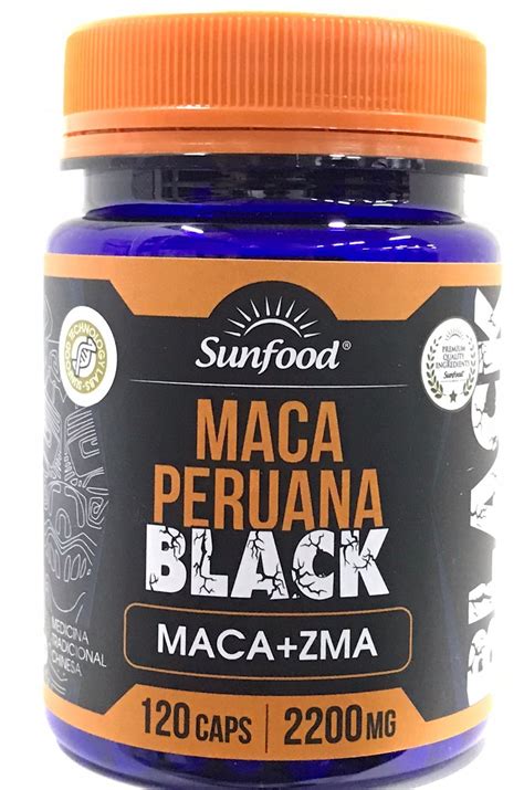 Encontre Maca Peruana Black Maca Tribulus Zma Sunfood Caps Mg