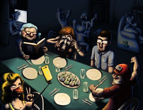 Social Media Family Dinner by TheFrenchGuyDraws on Newgrounds