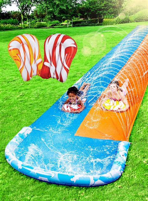 Syncfun 32 5ft Extra Long Water Slide And 2 Inflatable Boards Heavy