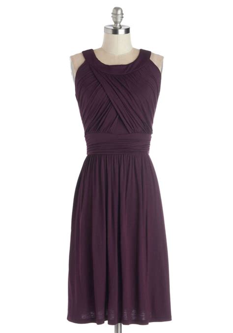 Plum Color Dress - Effy Moom