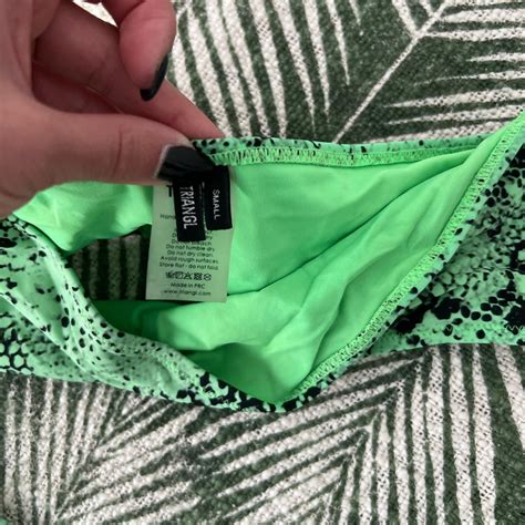 Green Triangl Bikini Set Top Small Bottoms Medium Depop