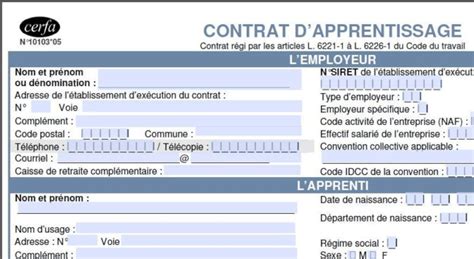 Contrat D Apprentissage Pdf