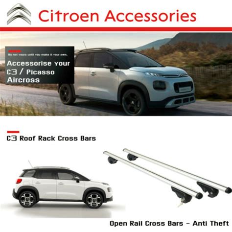 Roof Bars For Citroen C3 Aircross Picasso Cross Bar Rack Easy Fit No