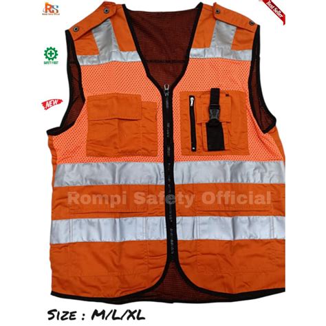 jual rompi safety safety vest taslan kombinasi jaring schotlite