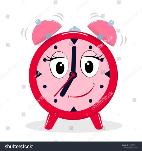 Vector Illustration Smiling Alarm Clock Cartoon Stock Vector Royalty Free 1997777291