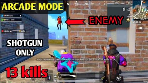 Pubg Mobile Arcade Modeshotgun Only Youtube