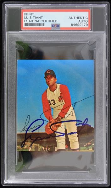 Lot Detail 1964 1969 Luis Tiant Cleveland Indians Autographed Kahn S