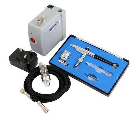 Mini Air Compressor And Dual Action Air Brush Touch Up Kit