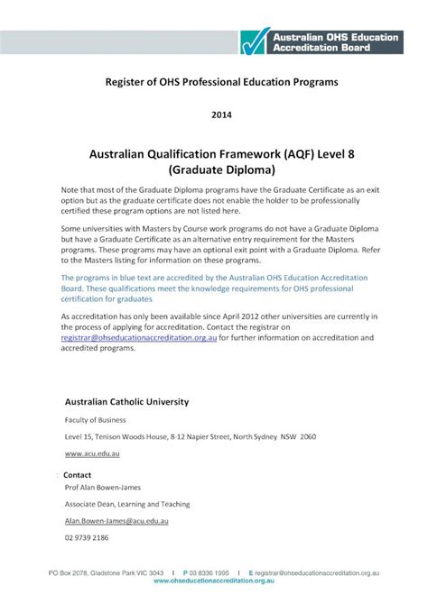 Pdf Australian Qualification Framework Aqf Level Graduate