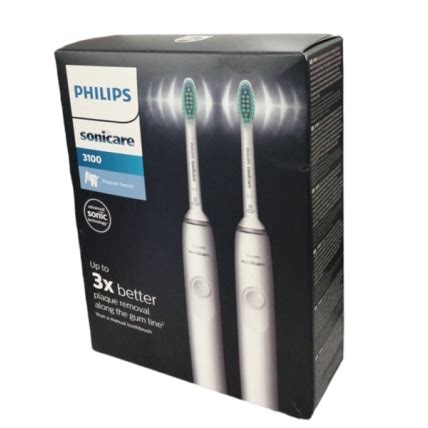 SONICARE Philips Szczoteczka 3100 WHITE 2 Pack Z Czujnikiem Nacisku