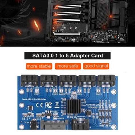 1 To 5 Port SATA Adapter Card SATA 3 0 6Gbps PM Expansion Card