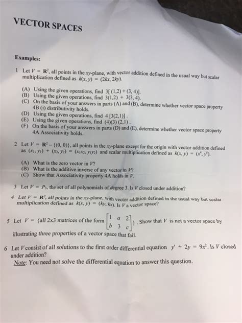 Solved Let V R All Points In The Xy Plane With Vector Chegg