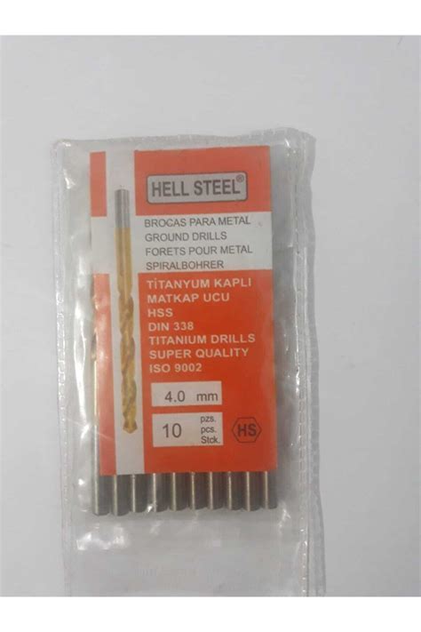 Hell Matkap Ucu Titanyum Kaplama Hss Steel Mm Adet Metal Ah Ap