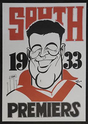 South Melbourne Premiers Weg Poster Swans Bob Pratt Premiership