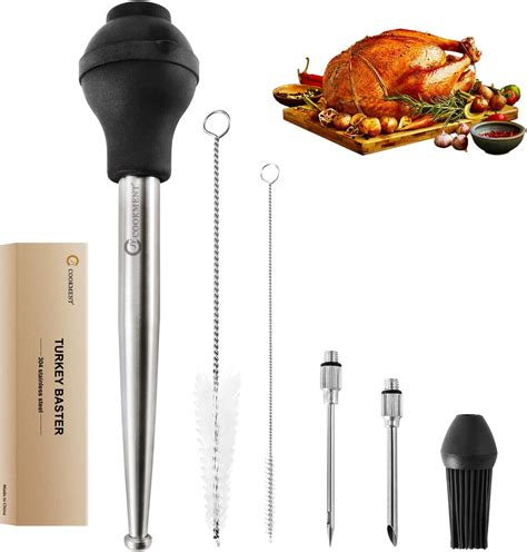 VERSAINSECT Inless Steel Turkey Baster Baster Syringe For Cooking Meat