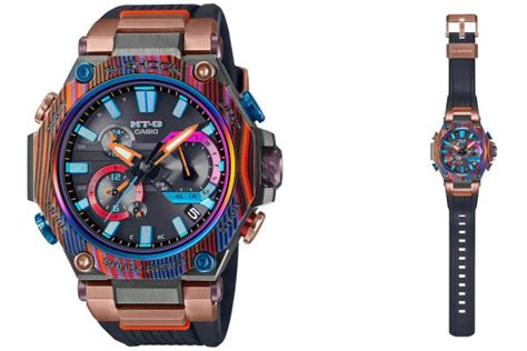 G Shock Mtg B Xmg A With Multicolor Carbon Bezel Is Inspired By