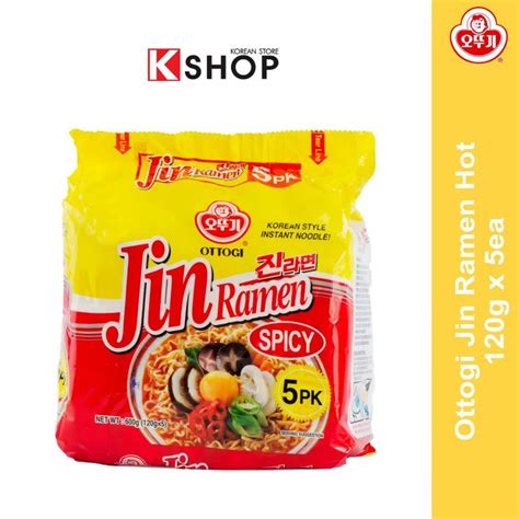 Ottogi Jin Ramen Hot 120g X 5 Packs EXP Date JUL 2025 Shopee Malaysia