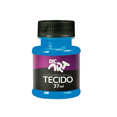 Tinta Fluorescente Para Tecido DAC Art Azul 37ml 23001 48 DAC