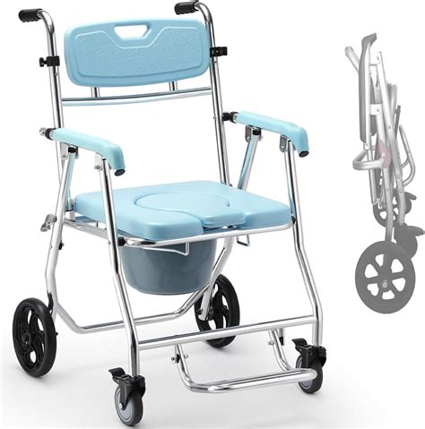 Amazon Oasisspace In Shower Chair With Wheels Foldable