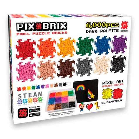 Contenedor 6000 Piezas 12 Colores Pix Brix Blasterchile