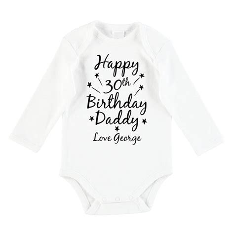 Happy 30th Birthday Daddy Baby Bodysuit Tillyandwilbur®