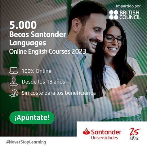 Postula a las becas de inglés de Banco Santander y British Council