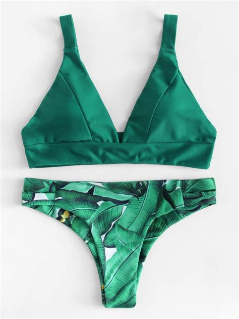 Jungle Print Bikini Set Shein Sheinside