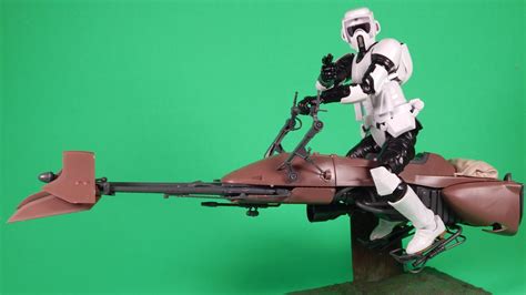 Bandai Star Wars Biker Scout W Speeder Bike Model Kit Build And Review