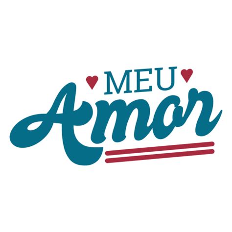 Design Png E Svg De Autocolante De Coração Com Texto Em Português Do Meu Amor Para Camisetas