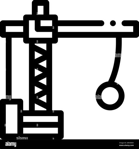 Demolition Crane Icon Vector Outline Illustration Stock Vector Image