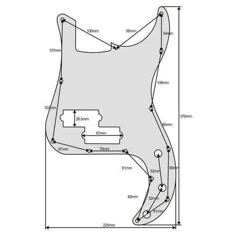 13 Hole Precision Bass Pickguard 4 Ply Aged Pearl 4 String Ploutone