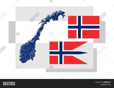 Map Norway Lakes Vector & Photo (Free Trial) | Bigstock