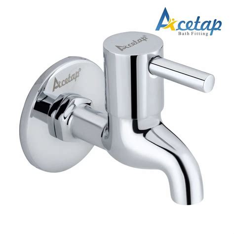 Wall Mounting Brass Bib Cock Tap Chrome Plated Round Packaging Type