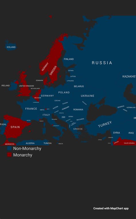 Monarchies in Europe - Maps on the Web