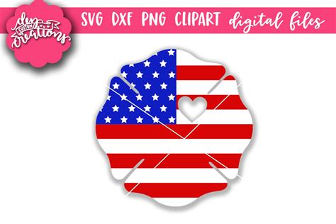 Maltese Cross American Flag Svg Dxf Png Clipart Etsy