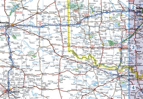 Map Of I Interstate Highway Texas With Interchange And Exit Numbers