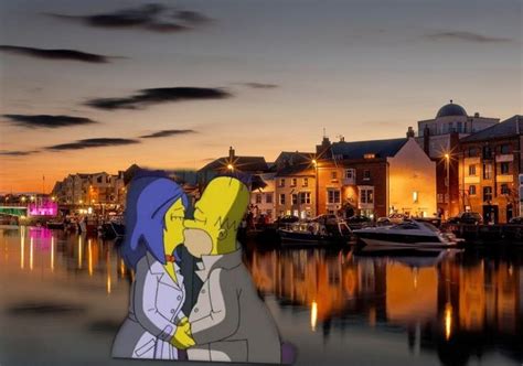 Homer and Marge kiss at Weymouth by StoneKieran07 on DeviantArt