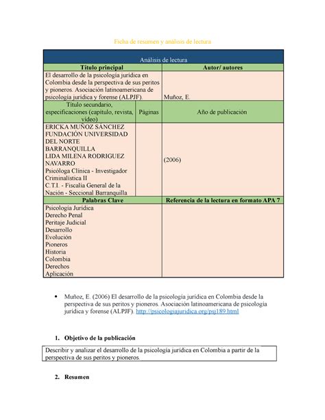 Anexo Ficha de resumen y análisis de lectura 3 Ficha de resumen y