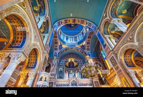 Metropolitan Basilica Dome Cathedral Athens Greece Built In 1842 Main