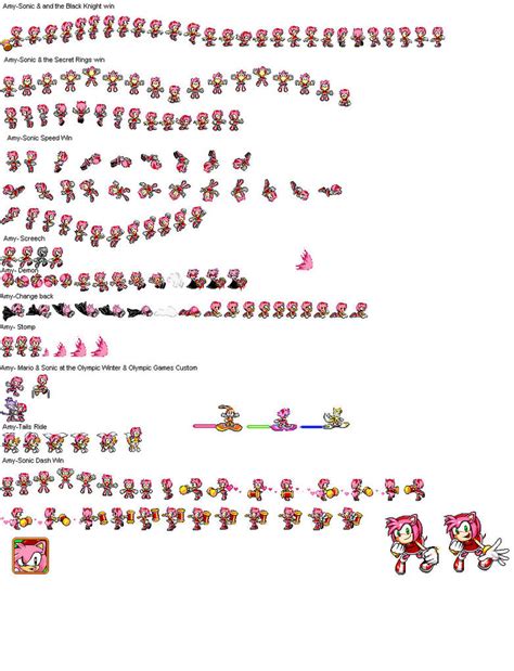 Amy Sprites By Princesspinkamyrose On Deviantart