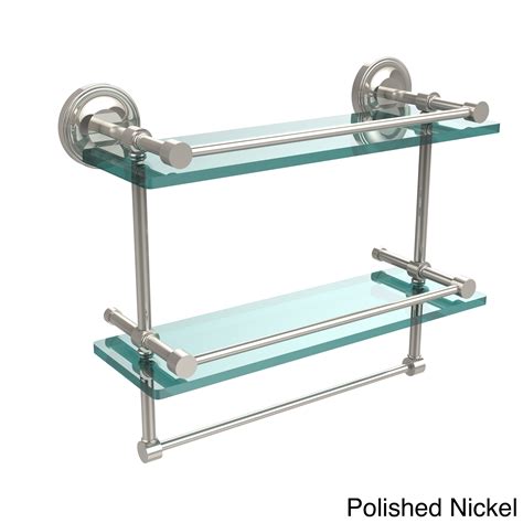 Glass Bathroom Shelf With Towel Bar Everything Bathroom