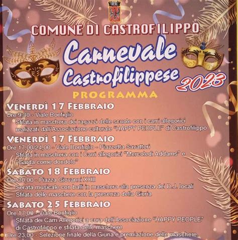 Canicatti Web Notizie Castrofilippo Torna Il Carnevale La Kermesse